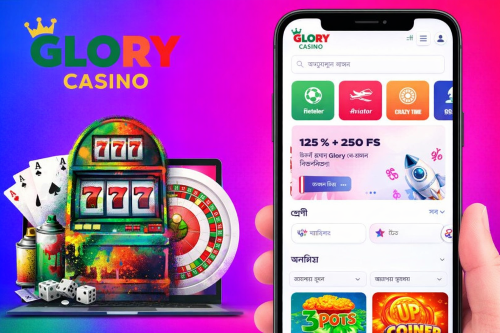 Glory Casino app banner for Bangladeshi players – fast mobile casino access 