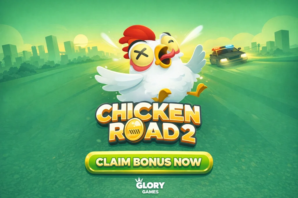 Glory casino chicken road bonus banner